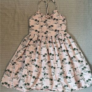 Janie and Jack Pink Palm Tree Dress